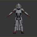 Detailed 3D Armor Model With Metallic Finish And Full Body Design