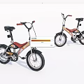Stylish Red Black Bicycle Set With Comfortable Seats Handlebars And Wheels 3d model