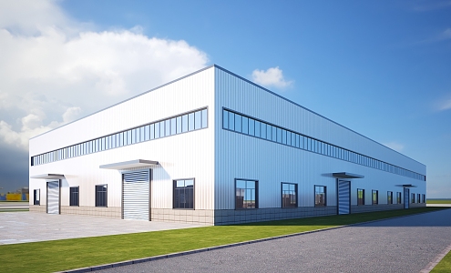 Factory Building Office Building Factory Industrial Park Industrial Park Warehouse Truck Forklift Production Workshop Machinery Factory Gymnasium Service Center 3d model