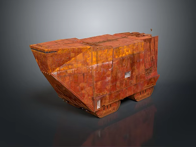 Rusty Red Heavy Armored Wheeled Military Vehicle With Durable Exterior Design 3d model