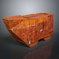 Rusty Red Heavy Armored Wheeled Military Vehicle With Durable Exterior Design