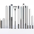 Stylish Outdoor Lights Featuring Various Contemporary Designs And Metal Structures With Different Heights