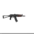 Classic Rifle With Wooden Stock Grip Metal Body And Black Magazine Design