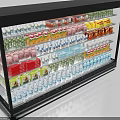 Multi tier Commercial Display Shelf Filled with Assorted Bottled Drinks and Beverages 3d model