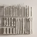 Modern Simple European Pillar Simple European Pillar Railing Aquarius Railing 3d model