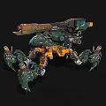Intelligent Combat Machine With Multiple Mechanical Legs Armored Body And Weapon System