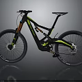 BULLS Electric Mountain Bike With Black And Neon Yellow Frame Suspension Fork And Rugged Tires