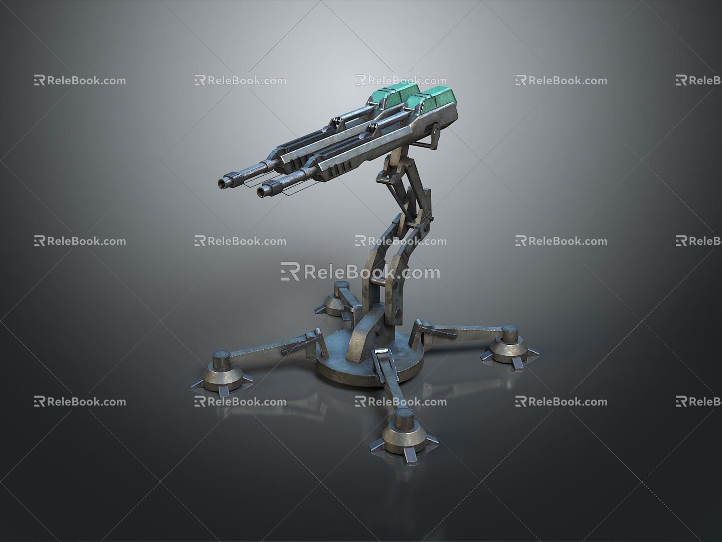 laser tower turret turntable sci-fi tower defense game tower defense sci-fi turret game turret game turret 3d model