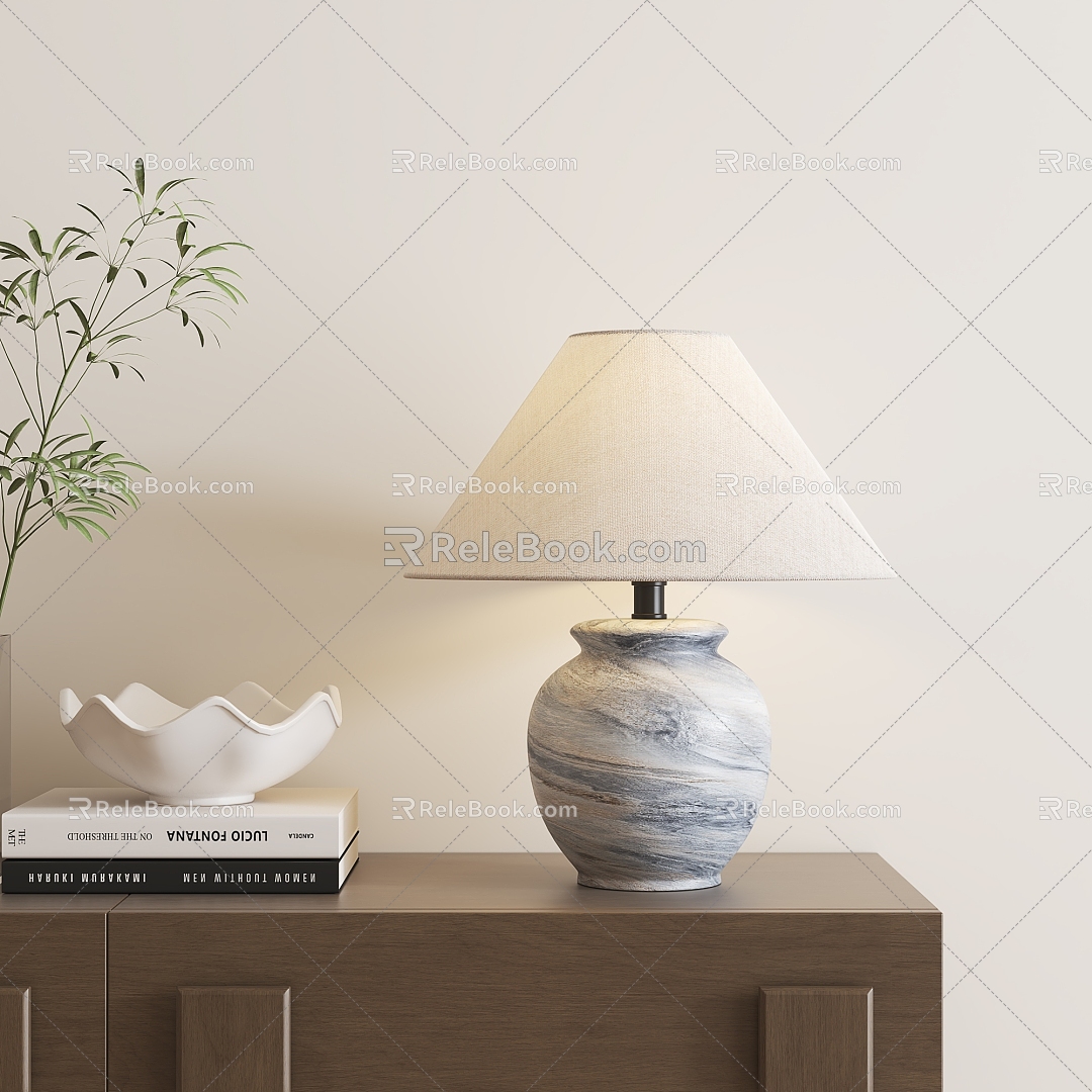 New Chinese-style Ceramic Table Lamp 3d model