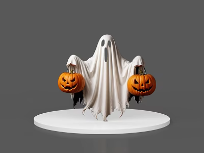 Ghost Pumpkin Halloween Horror Elements Cartoon Characters Cartoon Characters Cartoon Characters Movie Characters Game Characters Hand-held Silhouettes Photo Board 3d model