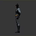 Man Wearing Batman Suit With Mask Muscular Body and Utility Belt