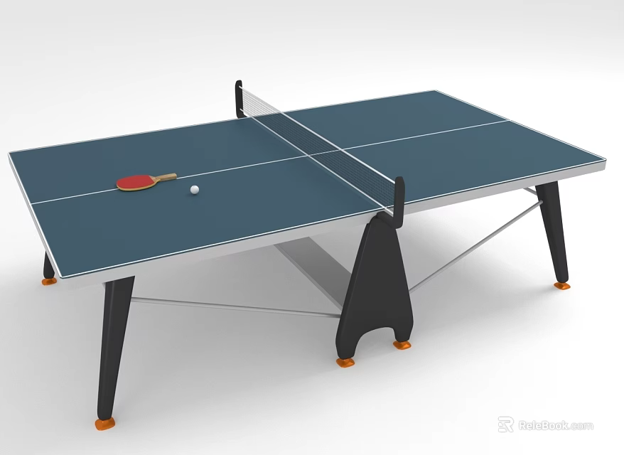 Sports Equipment Including Ping Pong Table Paddle Ball And Net 3d model 