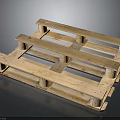 Construction Wooden Pallet Design With Sturdy Wooden Slats And Support Blocks