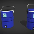 Blue Industrial Drums With Handles And Spigot For Industrial Liquid Storage