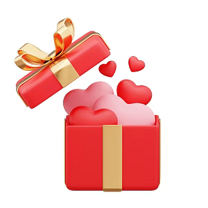 Modern Gift Box Love Cartoon Love Cartoon Gift Box 3d model
