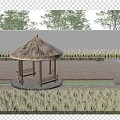 thatched pavilion country sketch pavilion pavilion landscape pavilion round pavilion landscape structure landscape gallery 3d model