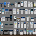 All-in-one machine ATM machine inquiry machine registration machine number arrangement machine calling machine touch and touch all-in-one machine guide screen ticket taking machine inquiry all-in-one machine 3d model