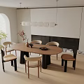Modern table combination 3d model