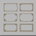 Carved Window Frames With Various Intricate Decorative Patterns And Designs 3d model