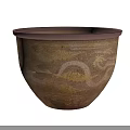 Traditional Ceramic Fish Tank With Intricate Golden Dragon Pattern For Aquarium