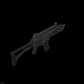Modern Tactical Assault Rifle With Scope Rail System And Detachable Magazine