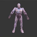 Futuristic Robot Character With Metallic Blue Armor And Mechanical Design