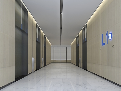 modern elevator hall model