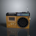 Nature Paradise Vintage Radio With Gold Black Design FM Display And Antenna