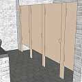 Public Restroom Interior Design With Multiple Sinks Stalls And Modern Layout