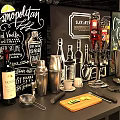 Modern Black Wine Cabinet Interior Design With Wine Bottles Glasses Bar Tools And Wine Racks