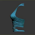 Turquoise Fashion Apparel With Unique Wrapped Design And Sleek Sculptural Style