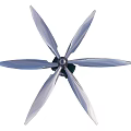 Modern Six Blade Fan Design With Sleek Metal Construction And Aesthetic Appeal
