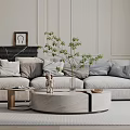 Modern three-seat sofa 3d model