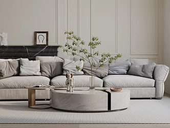 Modern three-seat sofa 3d model