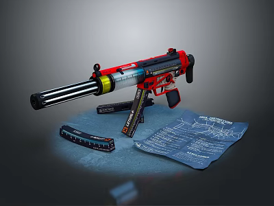 rifle semi-automatic rifle combat rifle battle rifle carbine war rifle attack rifle 3d model