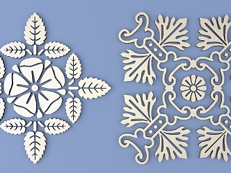 Metal Carved Traditional Pattern Carved Pattern 3d model