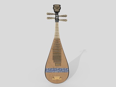 Chinese musical instrument pipa 3d model