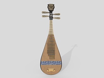 Chinese musical instrument pipa 3d model