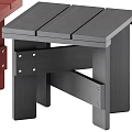 Wooden Stools With Various Colors Red White Gray And Simple Modern Design