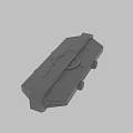 3D Model of Mechanical Component with Geometric Structure and Support Base