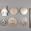 New Chinese style handle door handle 3d model