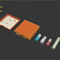 Medical Diagnostic Test Kit With Orange Case Open Tray And Colored Tubes