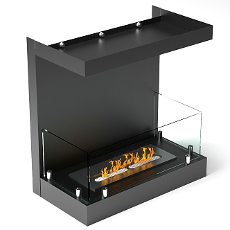 Fireplace Electronic Fireplace 3d model