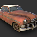 Rusty Vintage Classic Car With Retro Design And Rustic Exterior Details