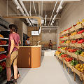 Modern Fruit Shop 3d model