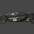 Black High Performance Racing Car with Aerodynamic Design Rear Wing Alloy Wheels And Sporty Decals