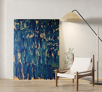 Modern abstract painting decorative painting 3d model