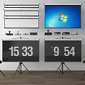 Modern projection curtain 3d model