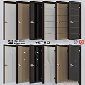 Nana Higuci VETRO Modern Interior Door Collection With Various Glass And Wood Designs