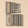 Furniture Handles In Various Metal Wood Styles With Hardware Accessories For Home Use